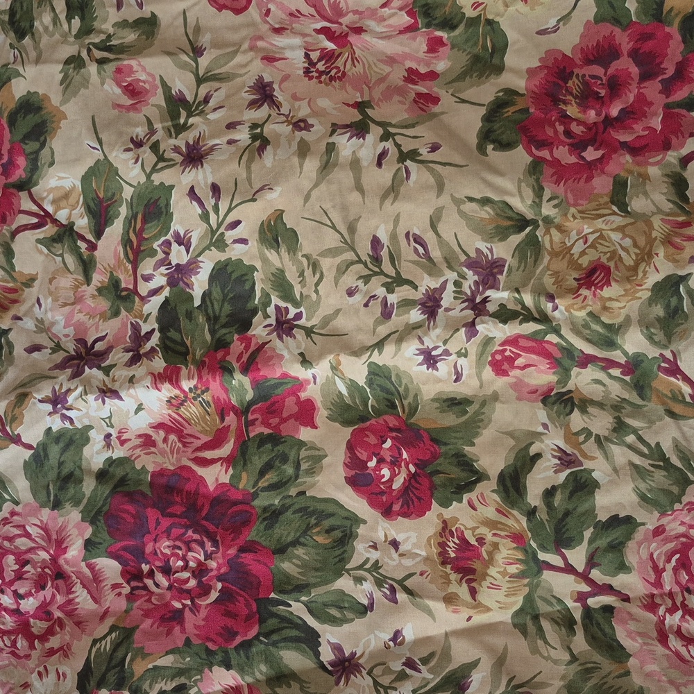 Vintage Ralph Lauren Ruffle Pillowcase Cottage Floral Sham Shabby Chic Bedding